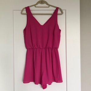 Hot pink romper
